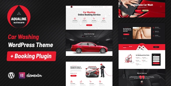 Aqualine – Car Washing Service with Booking System WordPress Theme