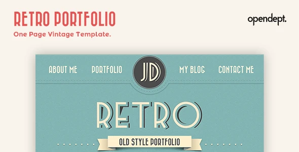 Retro Portfolio – One Page Vintage Template